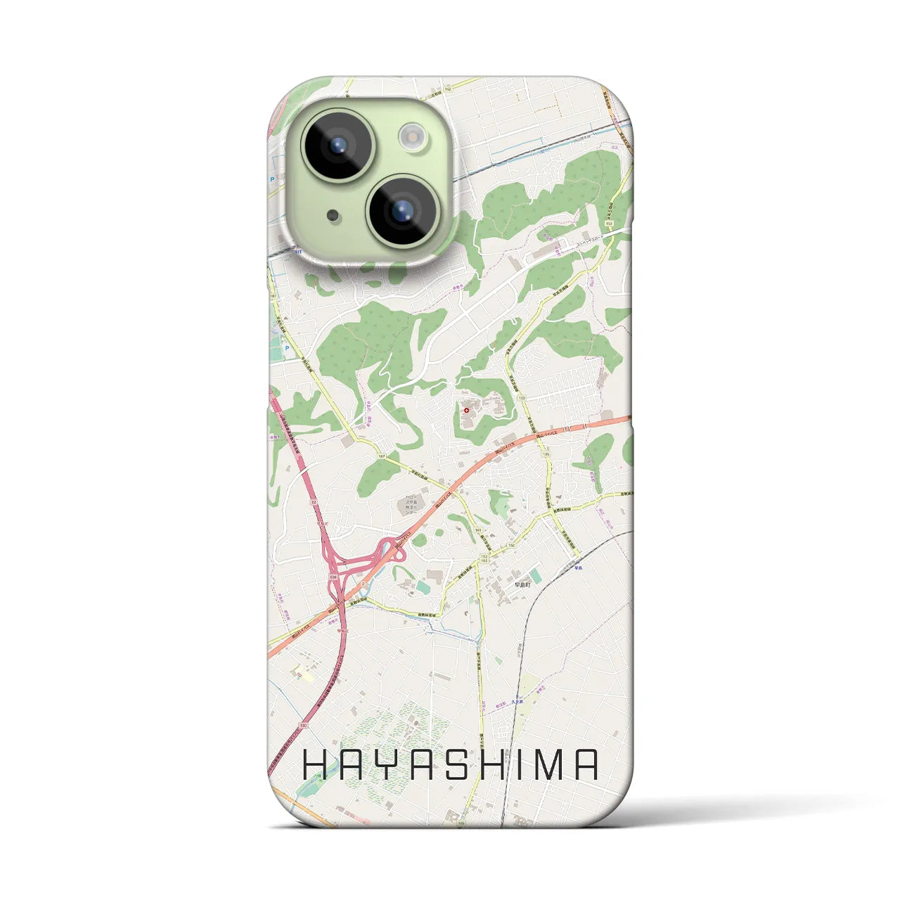 【早島(岡山県)】地図柄iPhoneケース(バックカバータイプ)