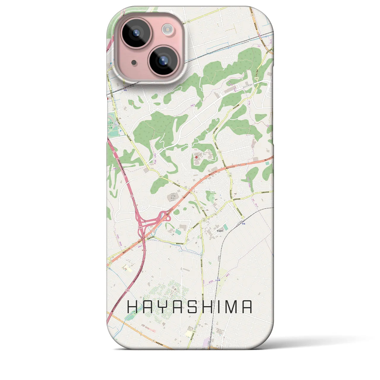【早島(岡山県)】地図柄iPhoneケース(バックカバータイプ)