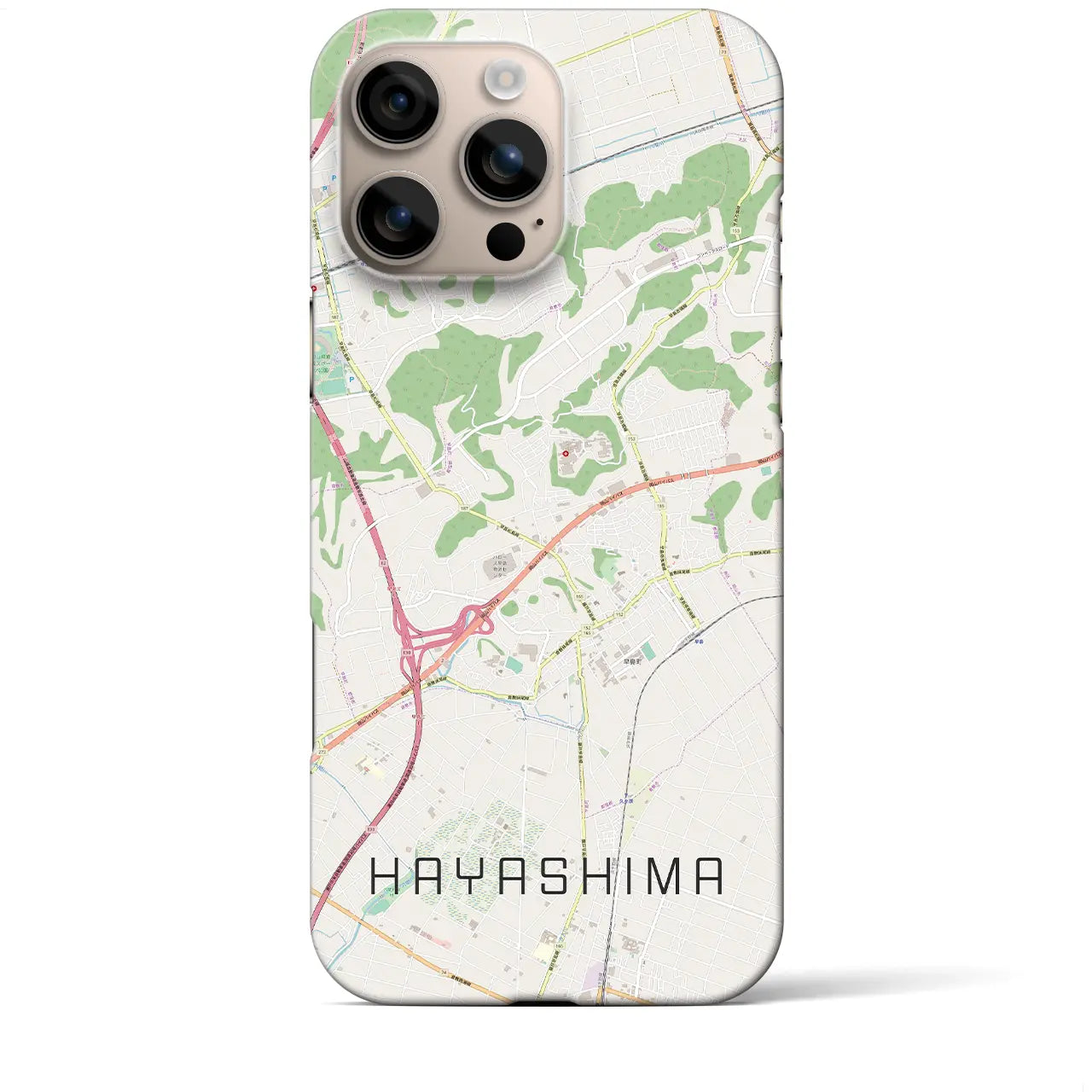 【早島(岡山県)】地図柄iPhoneケース(バックカバータイプ)