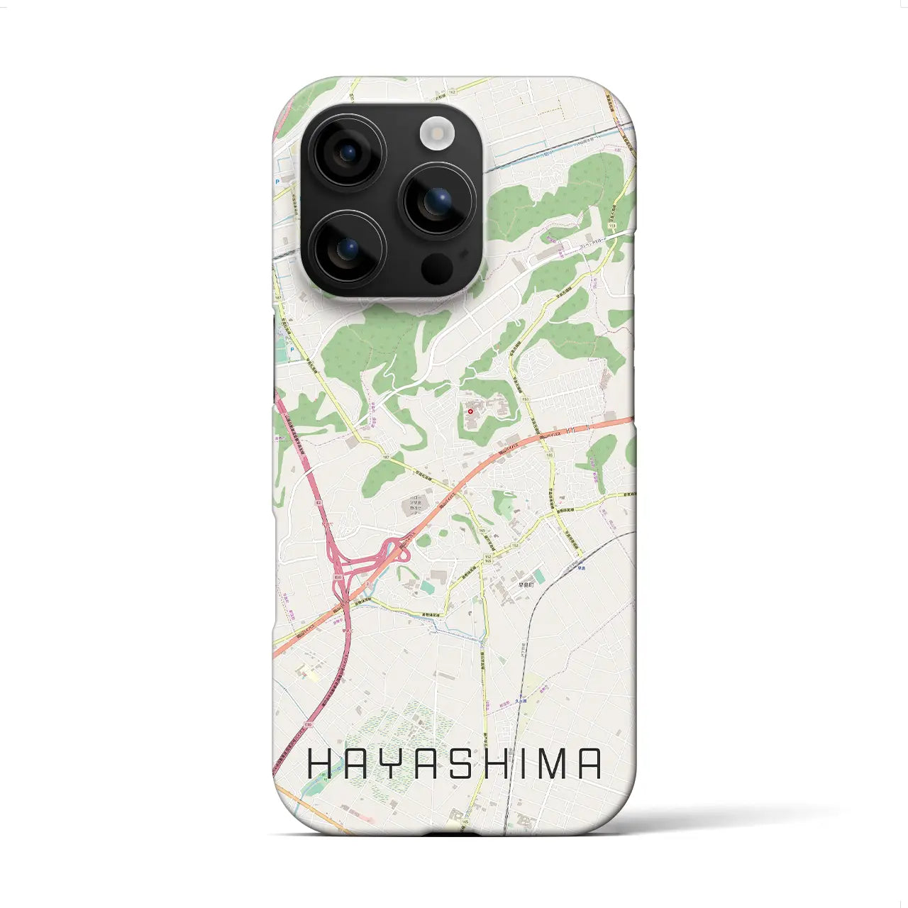 【早島(岡山県)】地図柄iPhoneケース(バックカバータイプ)