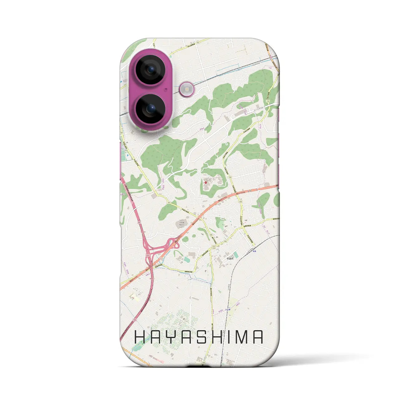 【早島(岡山県)】地図柄iPhoneケース(バックカバータイプ)