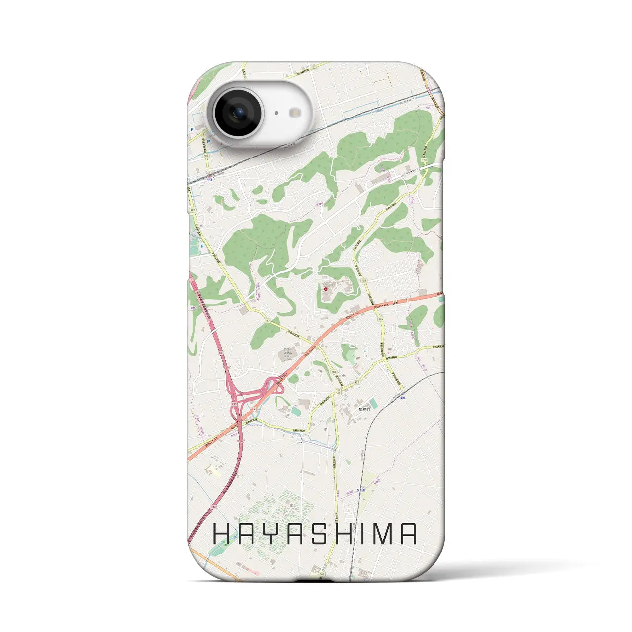 【早島(岡山県)】地図柄iPhoneケース(バックカバータイプ)