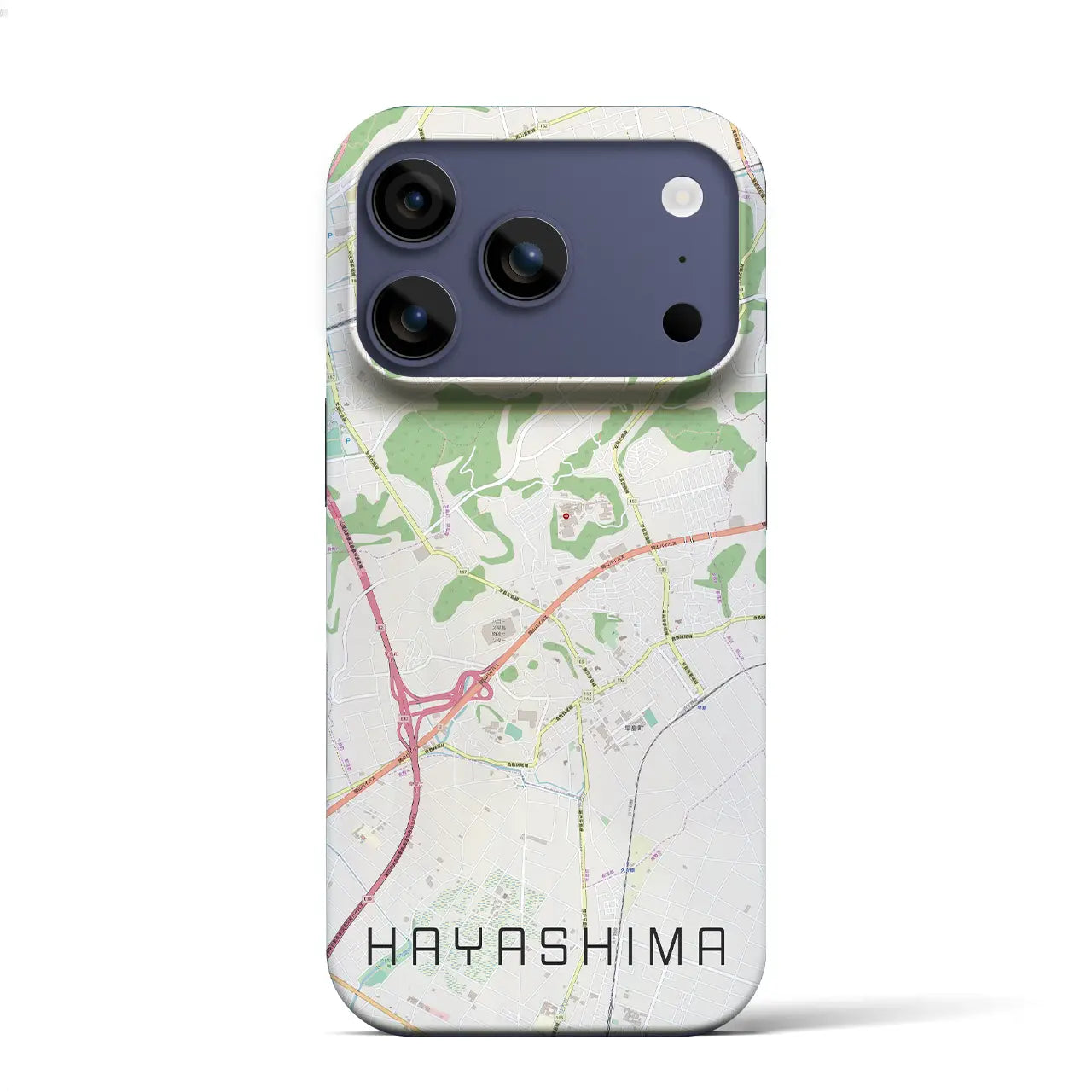 【早島(岡山県)】地図柄iPhoneケース(バックカバータイプ)