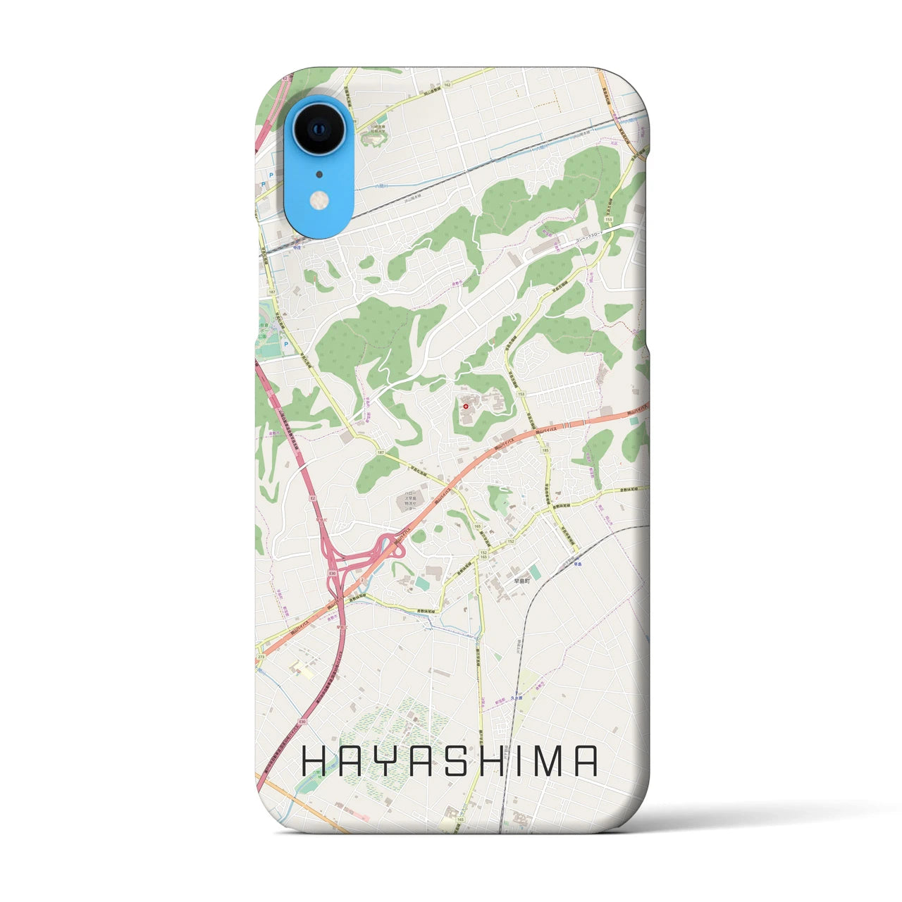 【早島(岡山県)】地図柄iPhoneケース(バックカバータイプ)