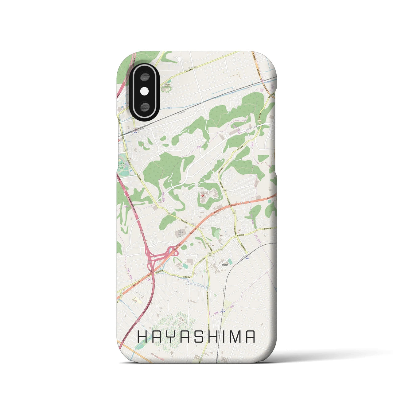 【早島(岡山県)】地図柄iPhoneケース(バックカバータイプ)