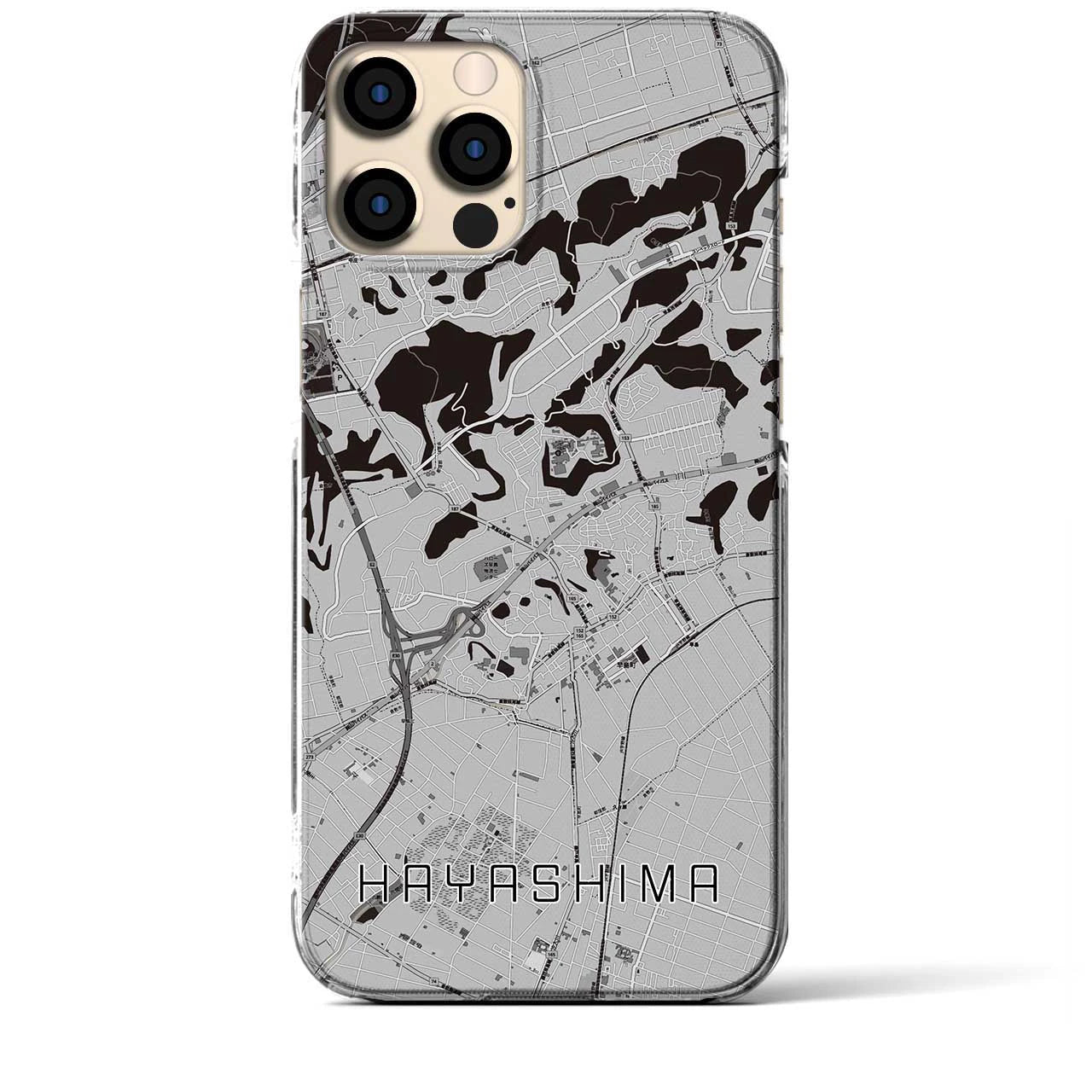 【早島(岡山県)】地図柄iPhoneケース(クリアタイプ)