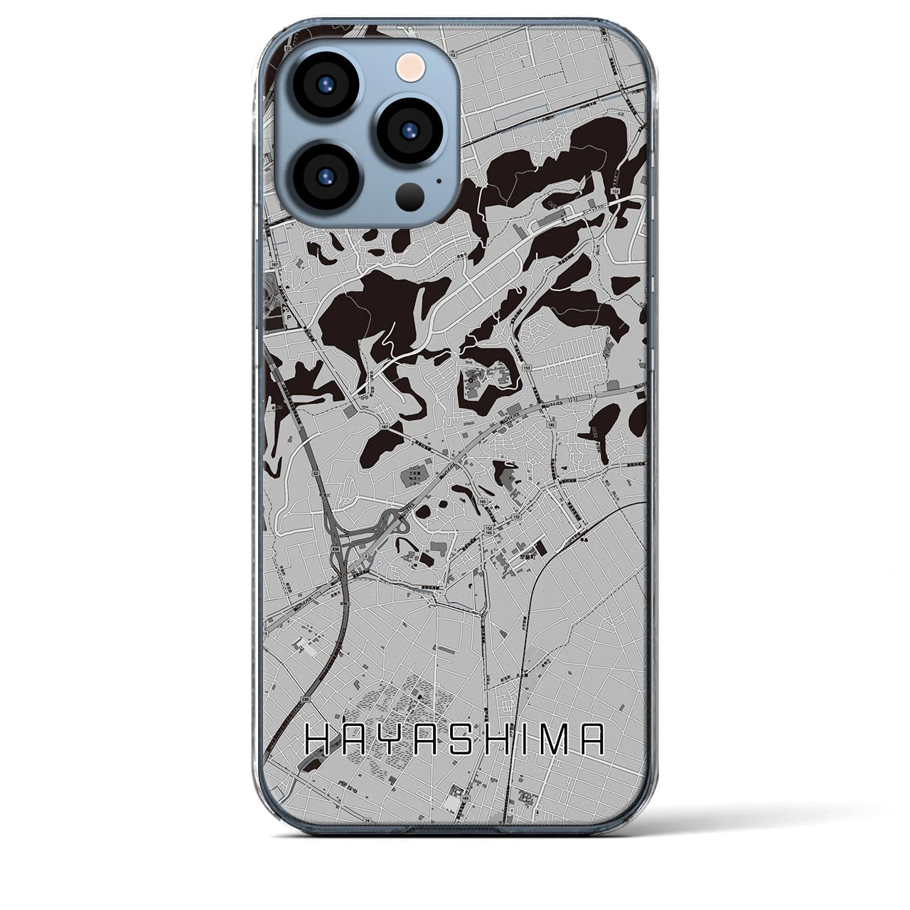 【早島(岡山県)】地図柄iPhoneケース(クリアタイプ)