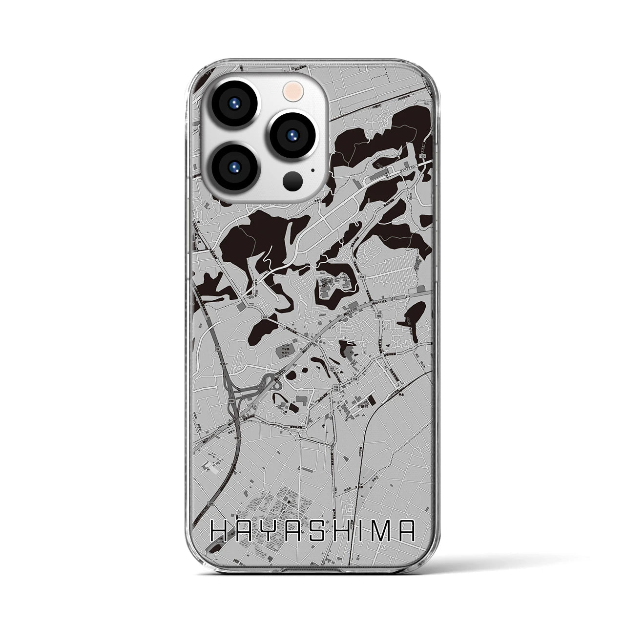 【早島(岡山県)】地図柄iPhoneケース(クリアタイプ)