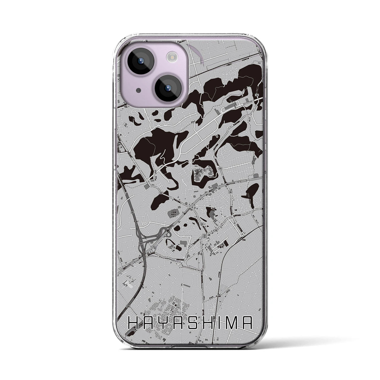 【早島(岡山県)】地図柄iPhoneケース(クリアタイプ)