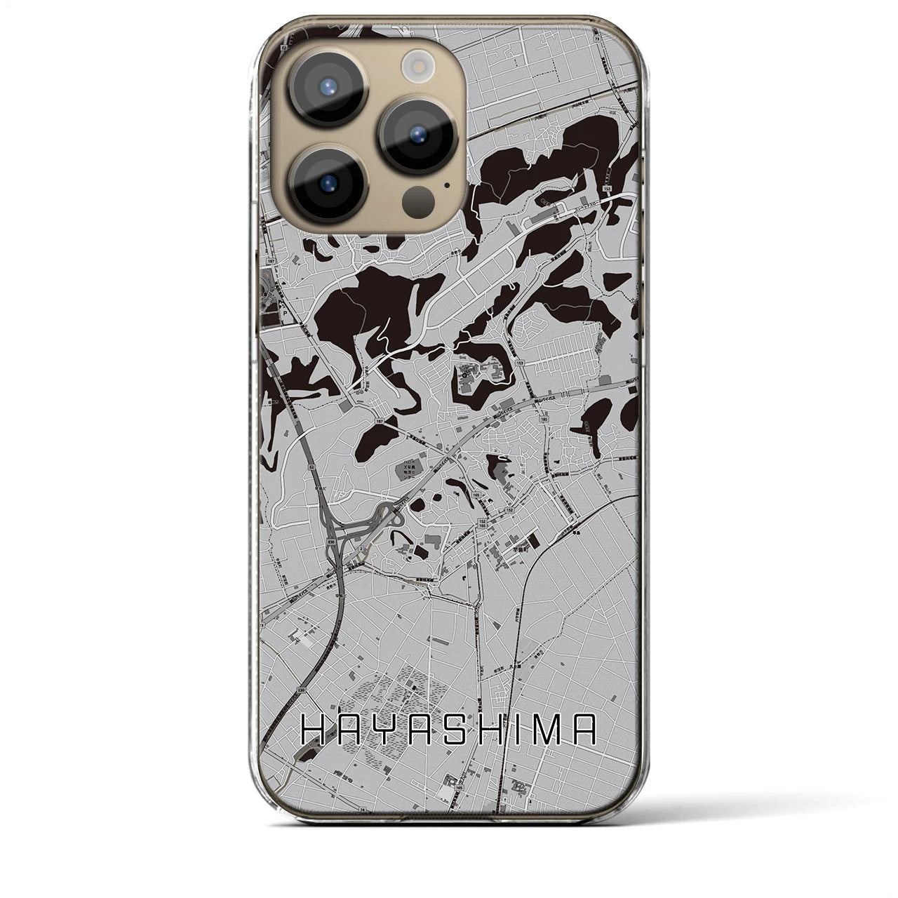 【早島(岡山県)】地図柄iPhoneケース(クリアタイプ)