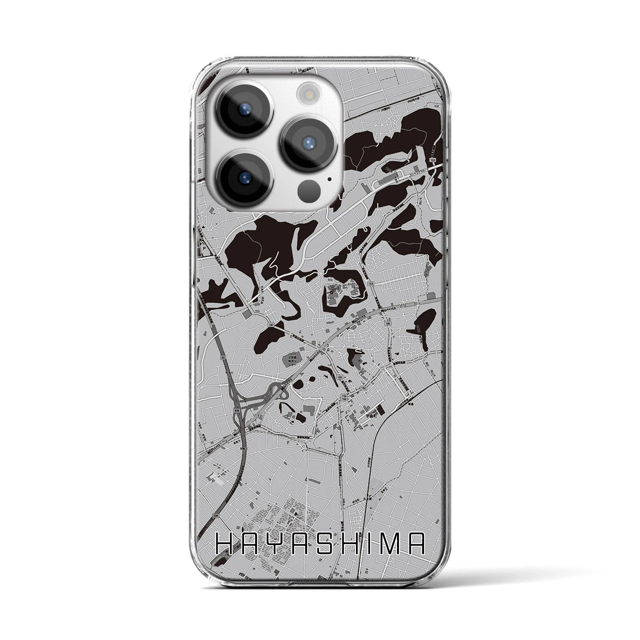 【早島(岡山県)】地図柄iPhoneケース(クリアタイプ)