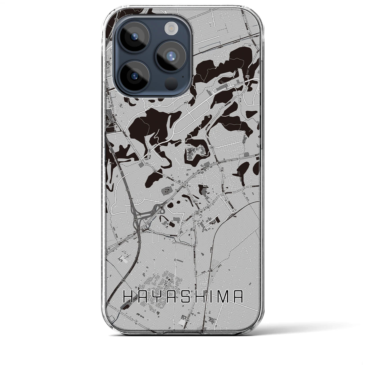 【早島(岡山県)】地図柄iPhoneケース(クリアタイプ)