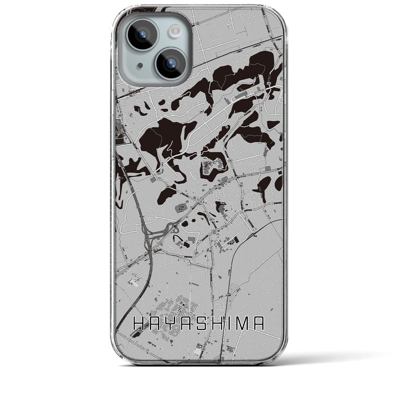 【早島(岡山県)】地図柄iPhoneケース(クリアタイプ)