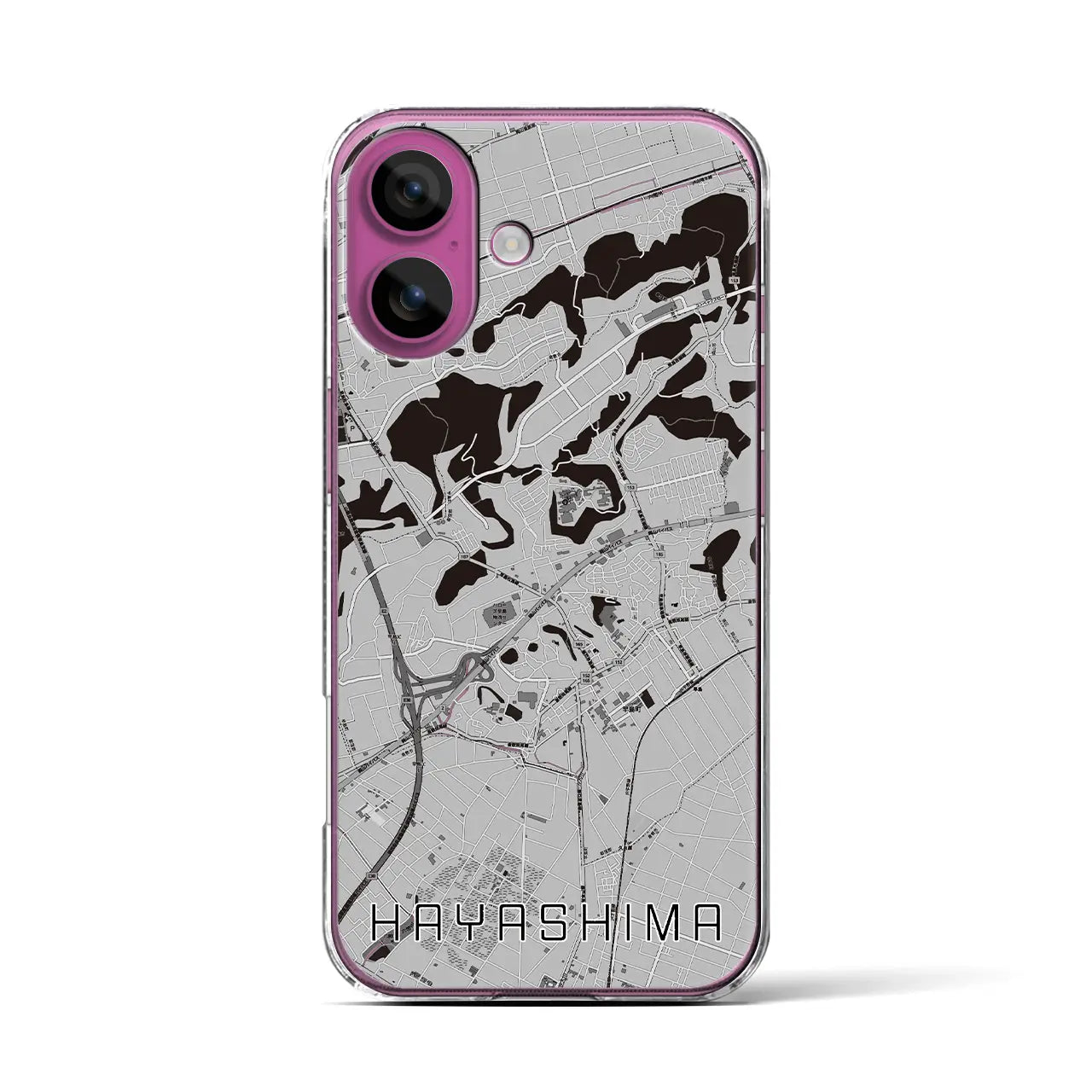 【早島(岡山県)】地図柄iPhoneケース(クリアタイプ)