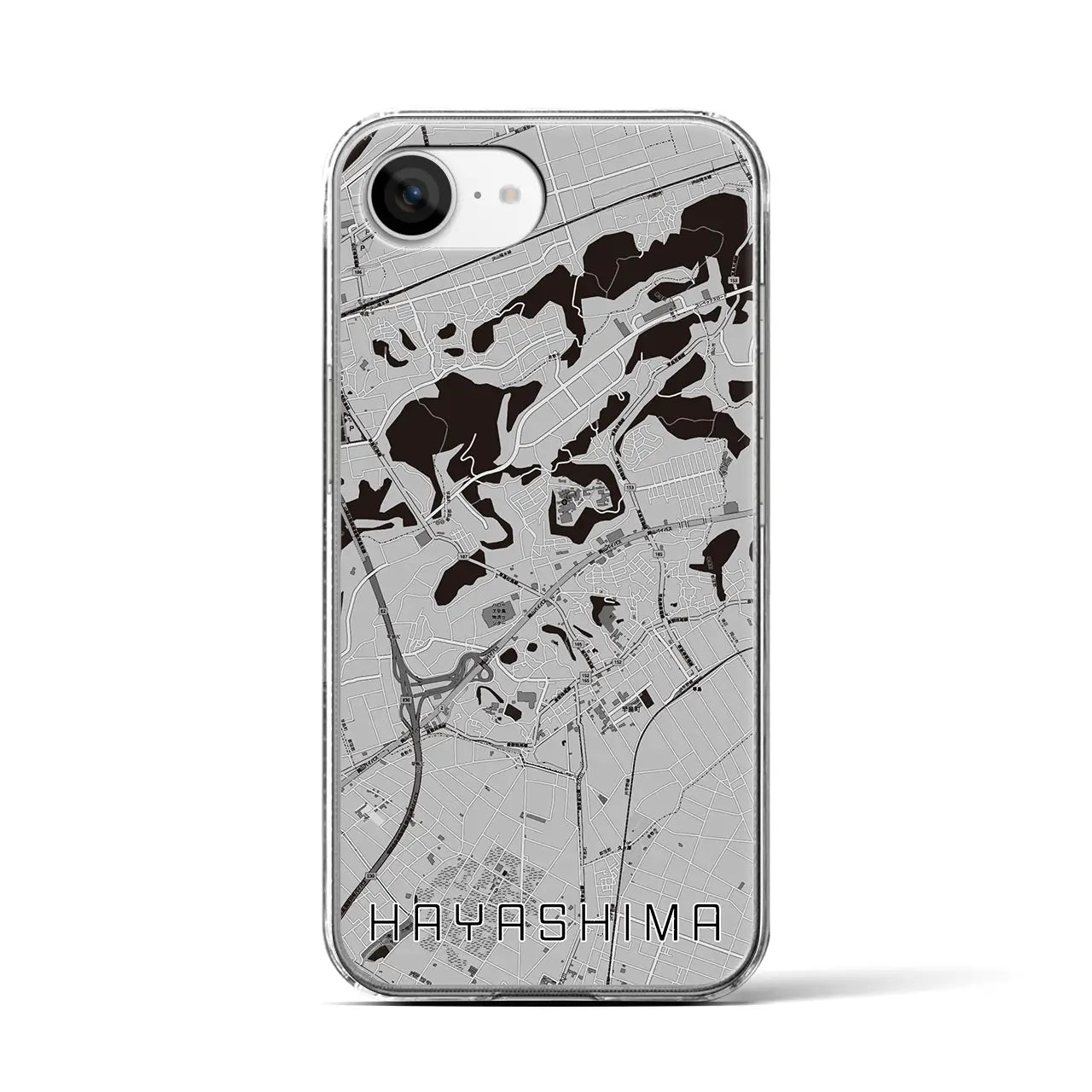【早島(岡山県)】地図柄iPhoneケース(クリアタイプ)