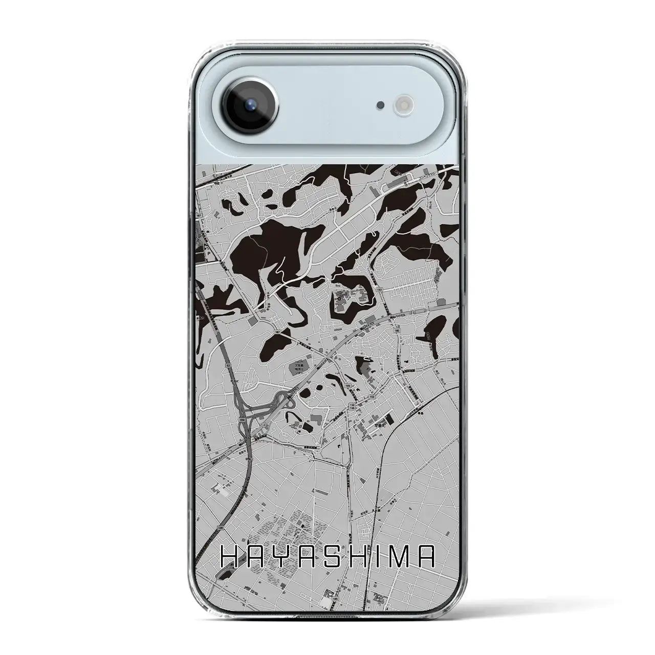 【早島(岡山県)】地図柄iPhoneケース(クリアタイプ)