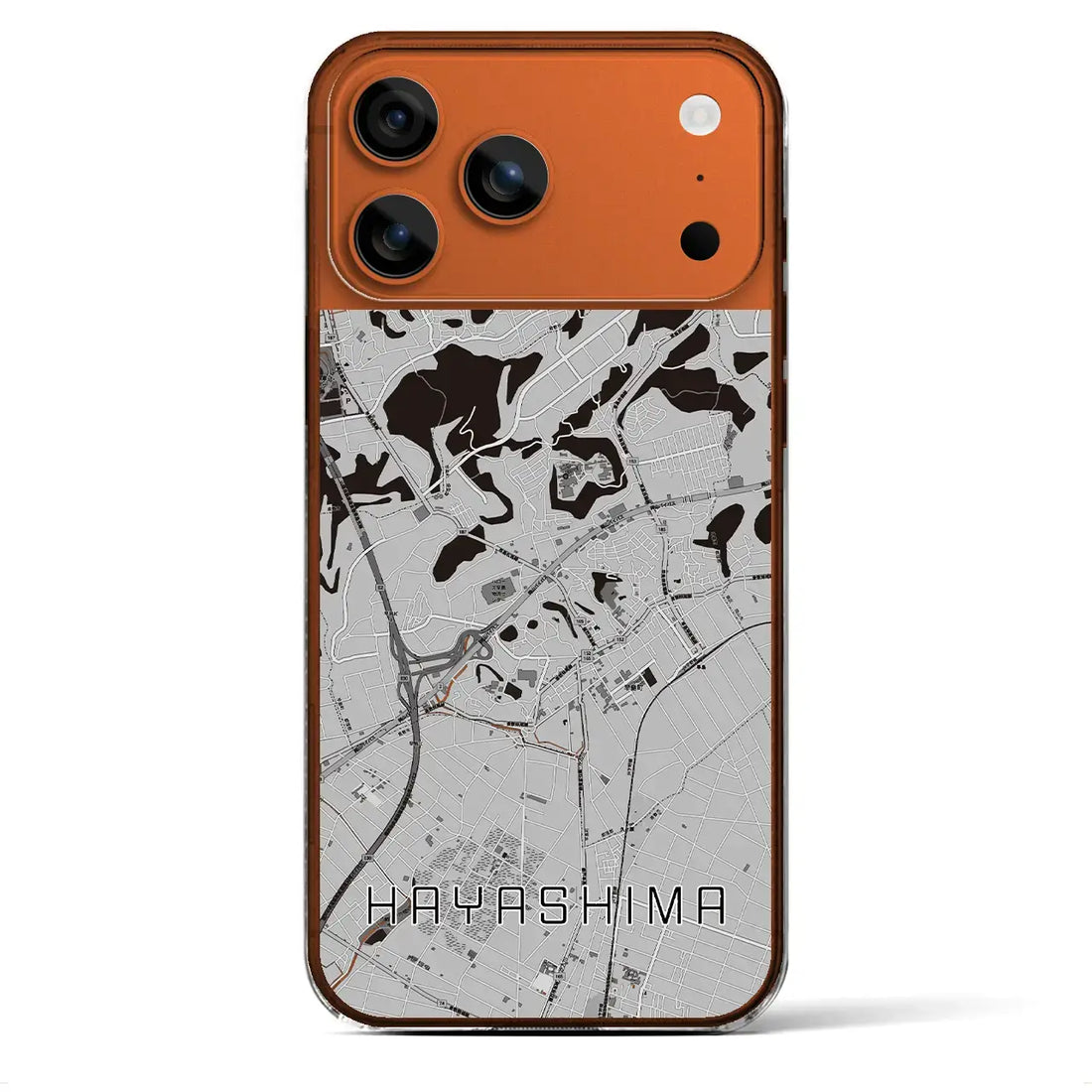 【早島(岡山県)】地図柄iPhoneケース(クリアタイプ)
