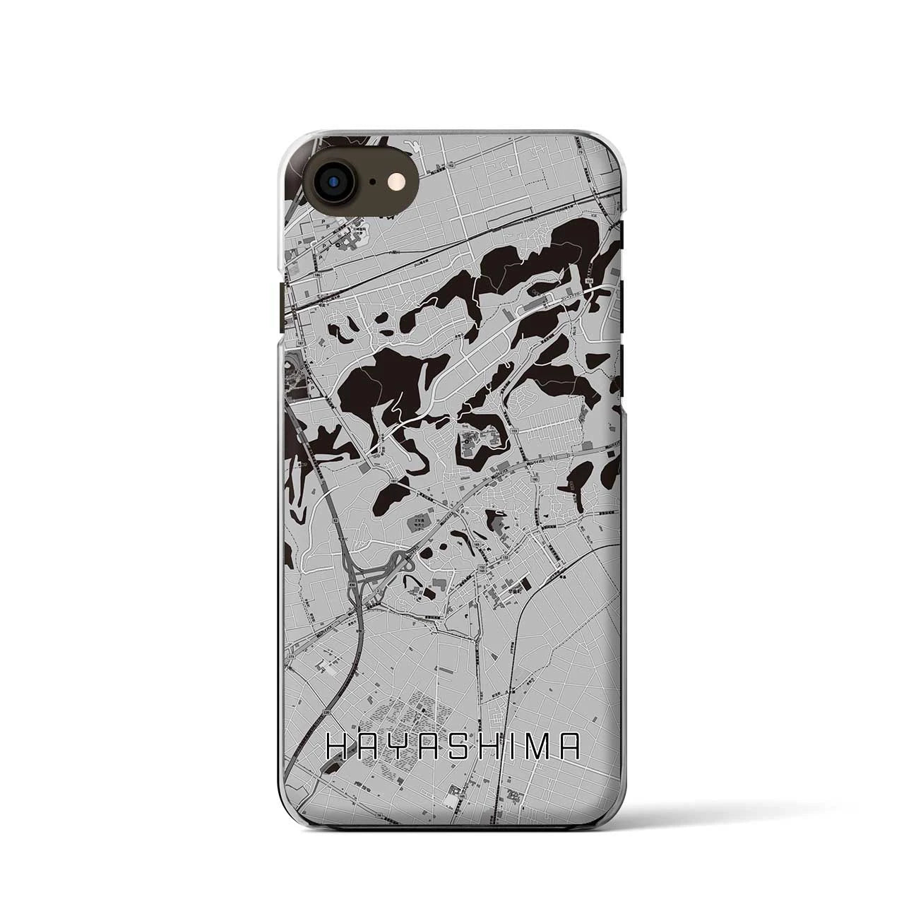 【早島(岡山県)】地図柄iPhoneケース(クリアタイプ)