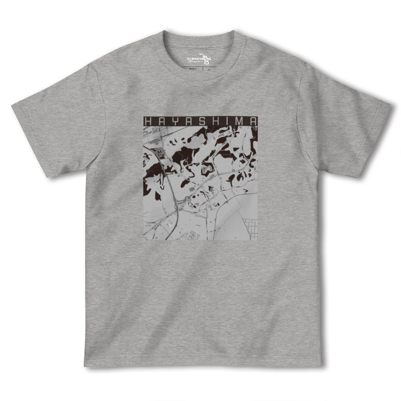 【早島(岡山県)】地図柄ヘビーウェイトTシャツ