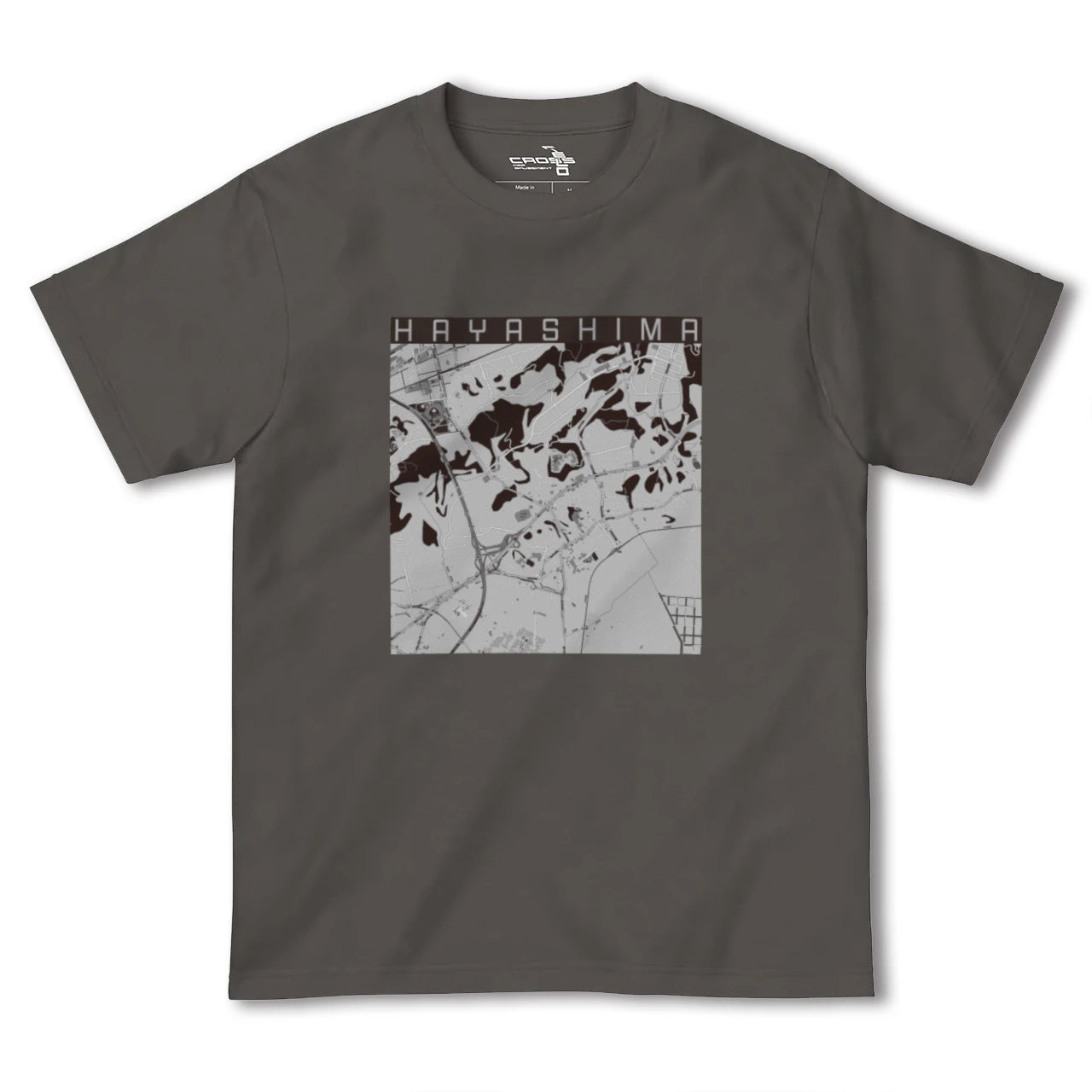 【早島(岡山県)】地図柄ヘビーウェイトTシャツ