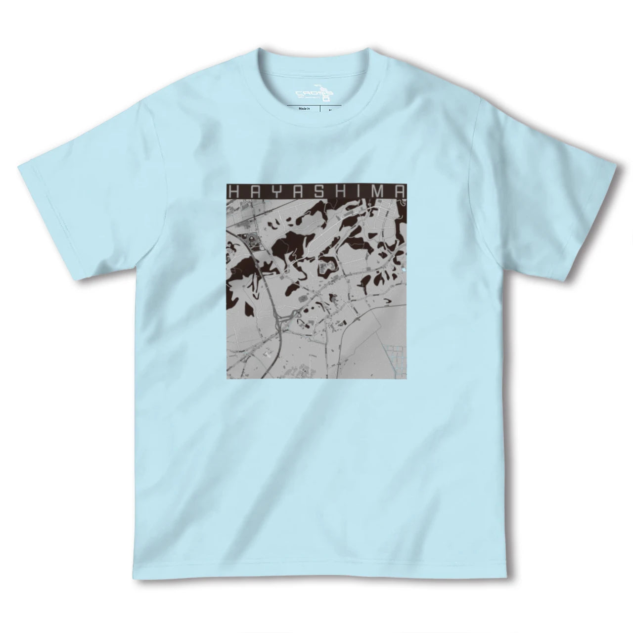 【早島(岡山県)】地図柄ヘビーウェイトTシャツ