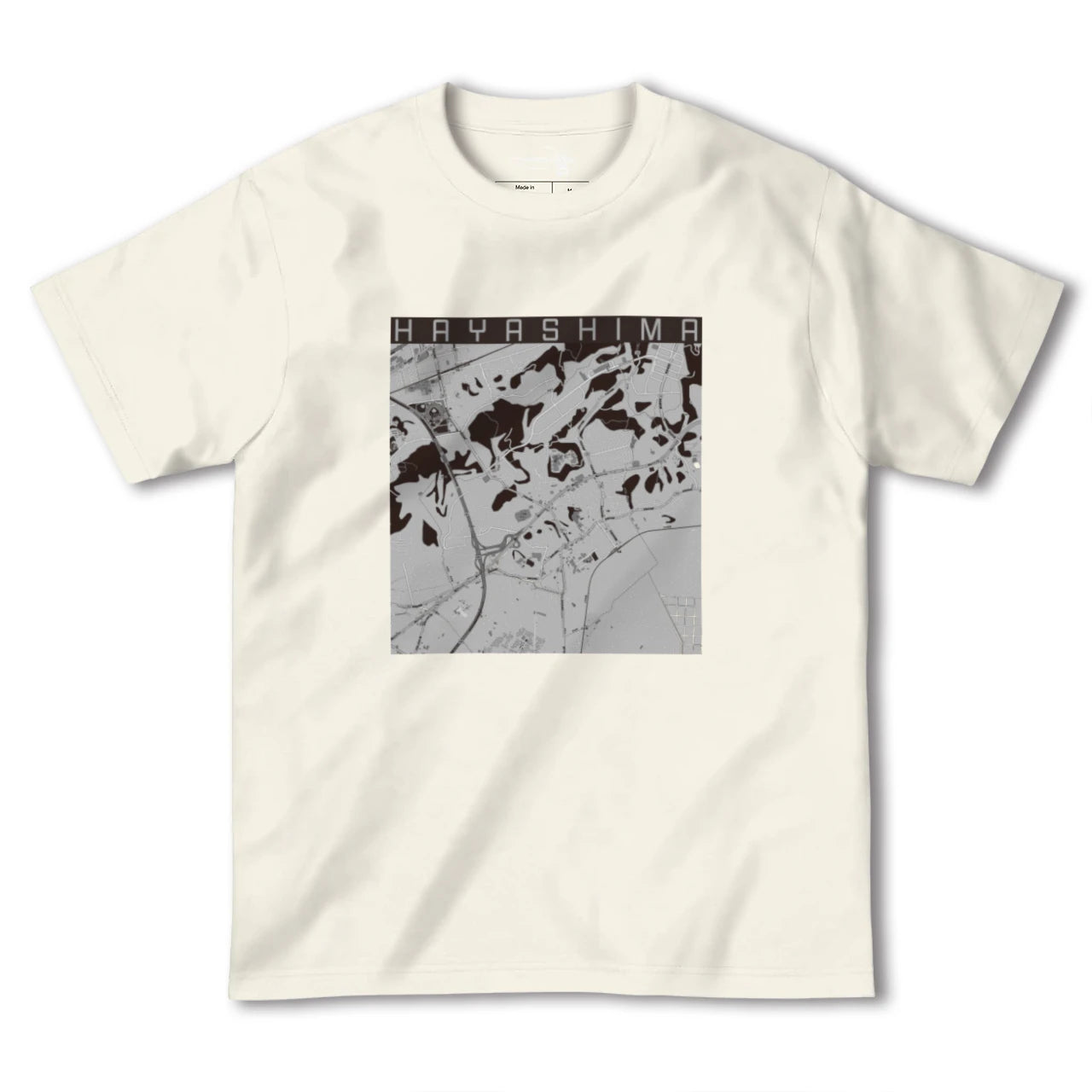 【早島(岡山県)】地図柄ヘビーウェイトTシャツ