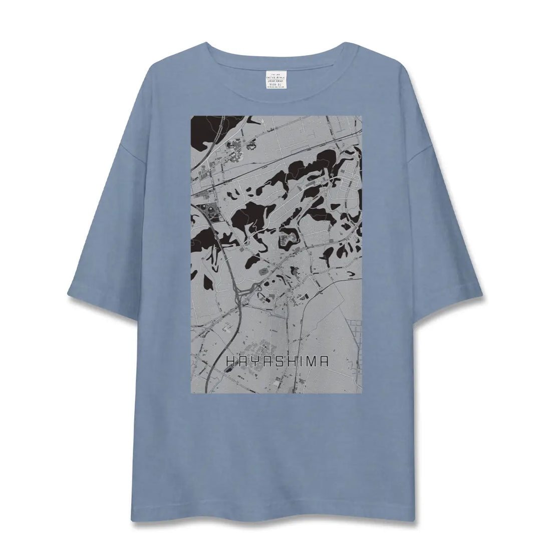 【早島(岡山県)】地図柄ビッグシルエットTシャツ