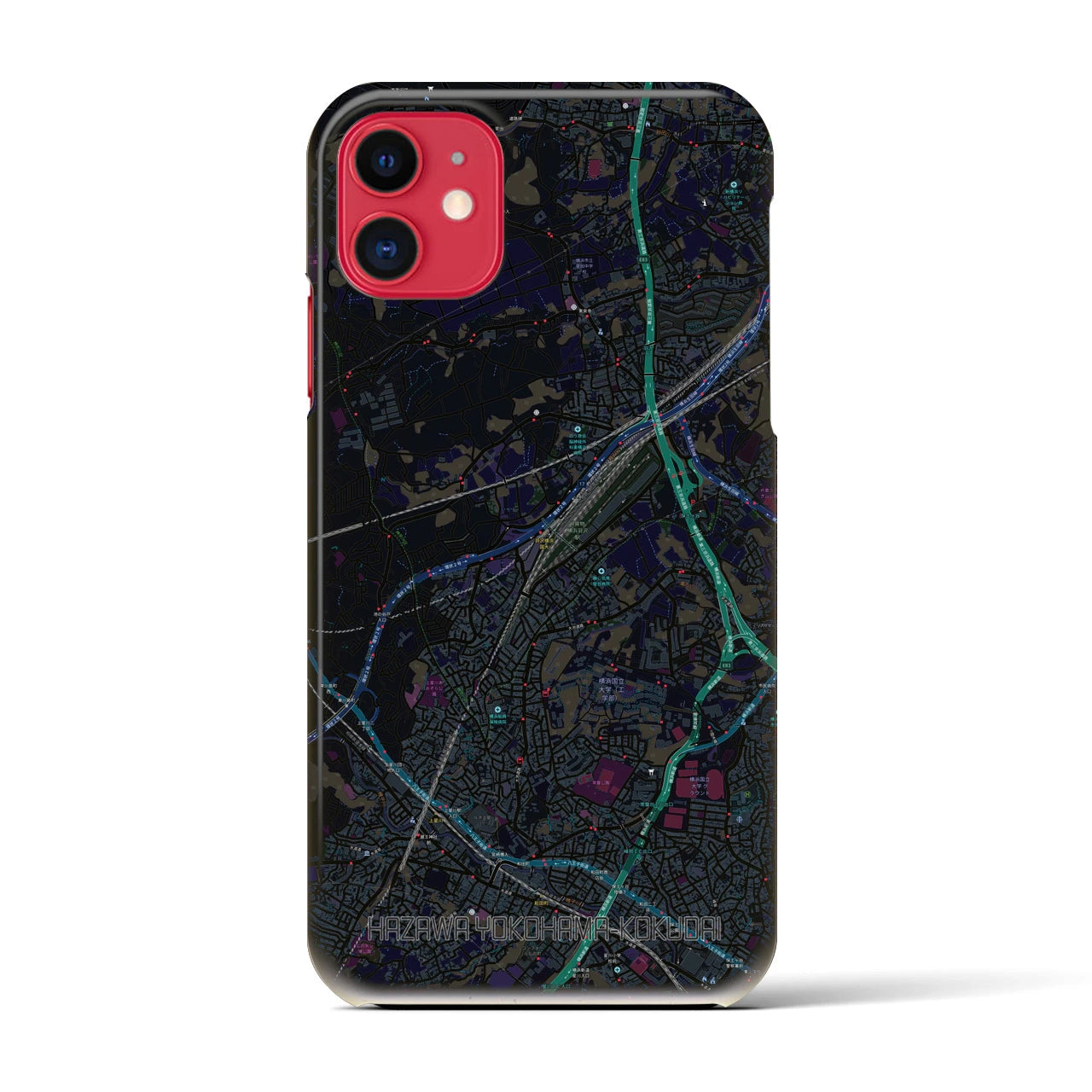 【羽沢横浜国大(神奈川県)】地図柄iPhoneケース(バックカバータイプ)