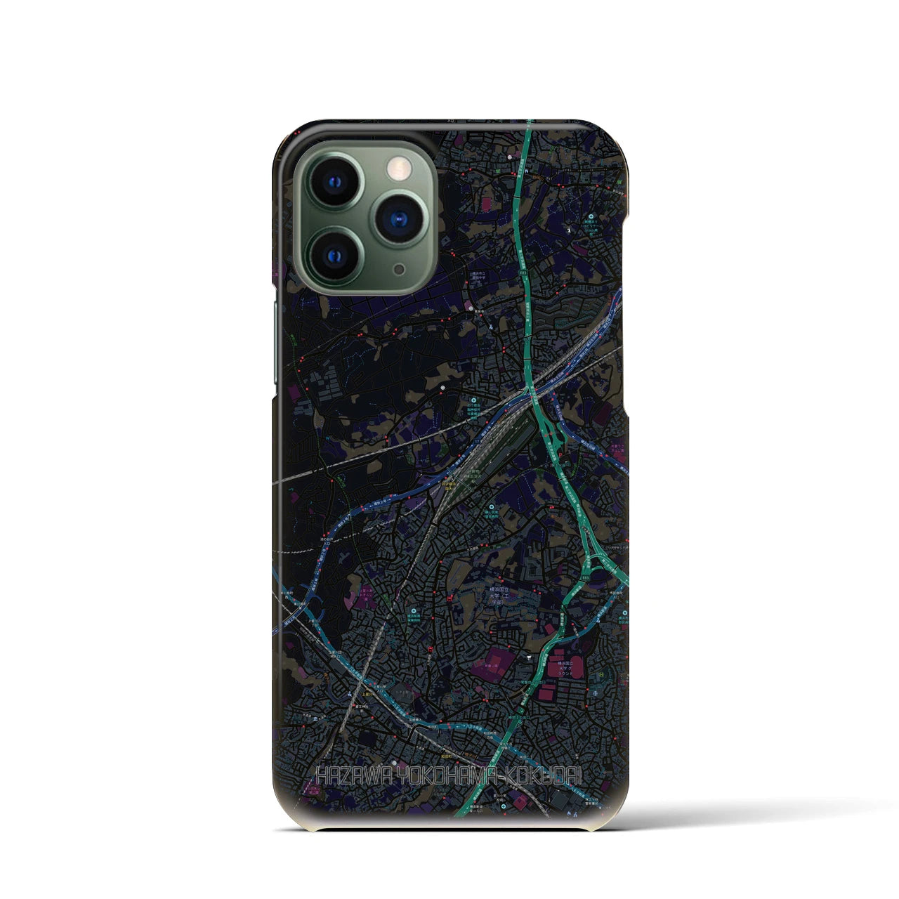 【羽沢横浜国大(神奈川県)】地図柄iPhoneケース(バックカバータイプ)