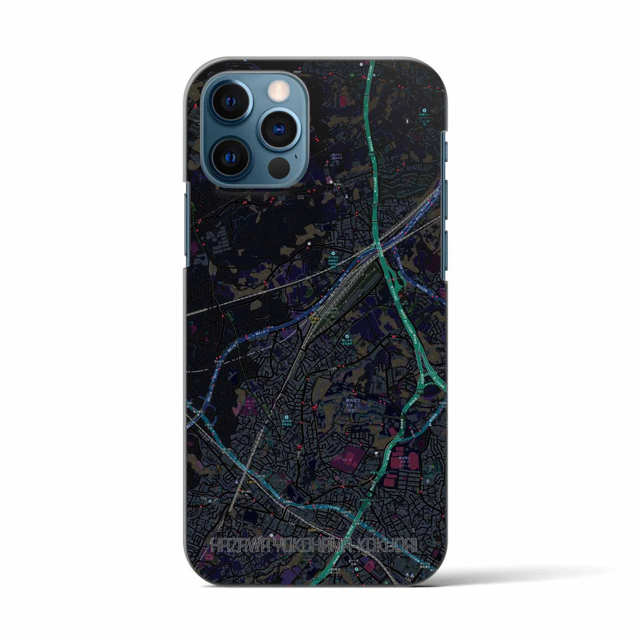 【羽沢横浜国大(神奈川県)】地図柄iPhoneケース(バックカバータイプ)