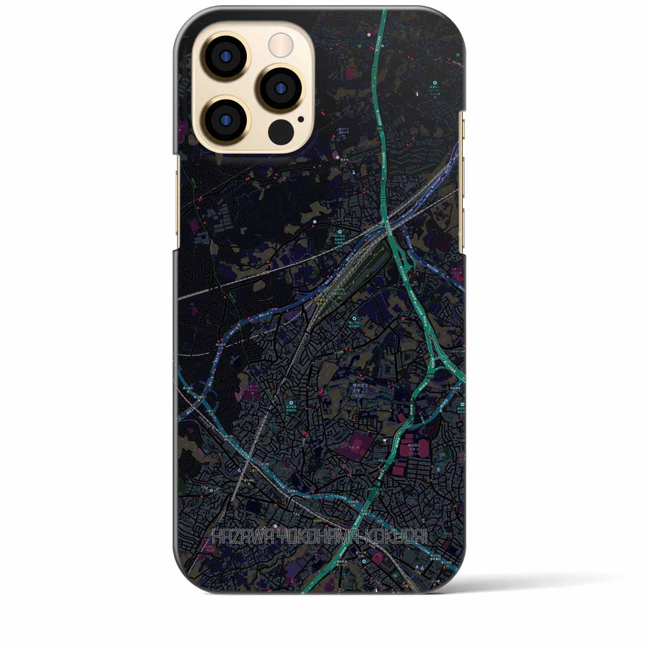 【羽沢横浜国大(神奈川県)】地図柄iPhoneケース(バックカバータイプ)