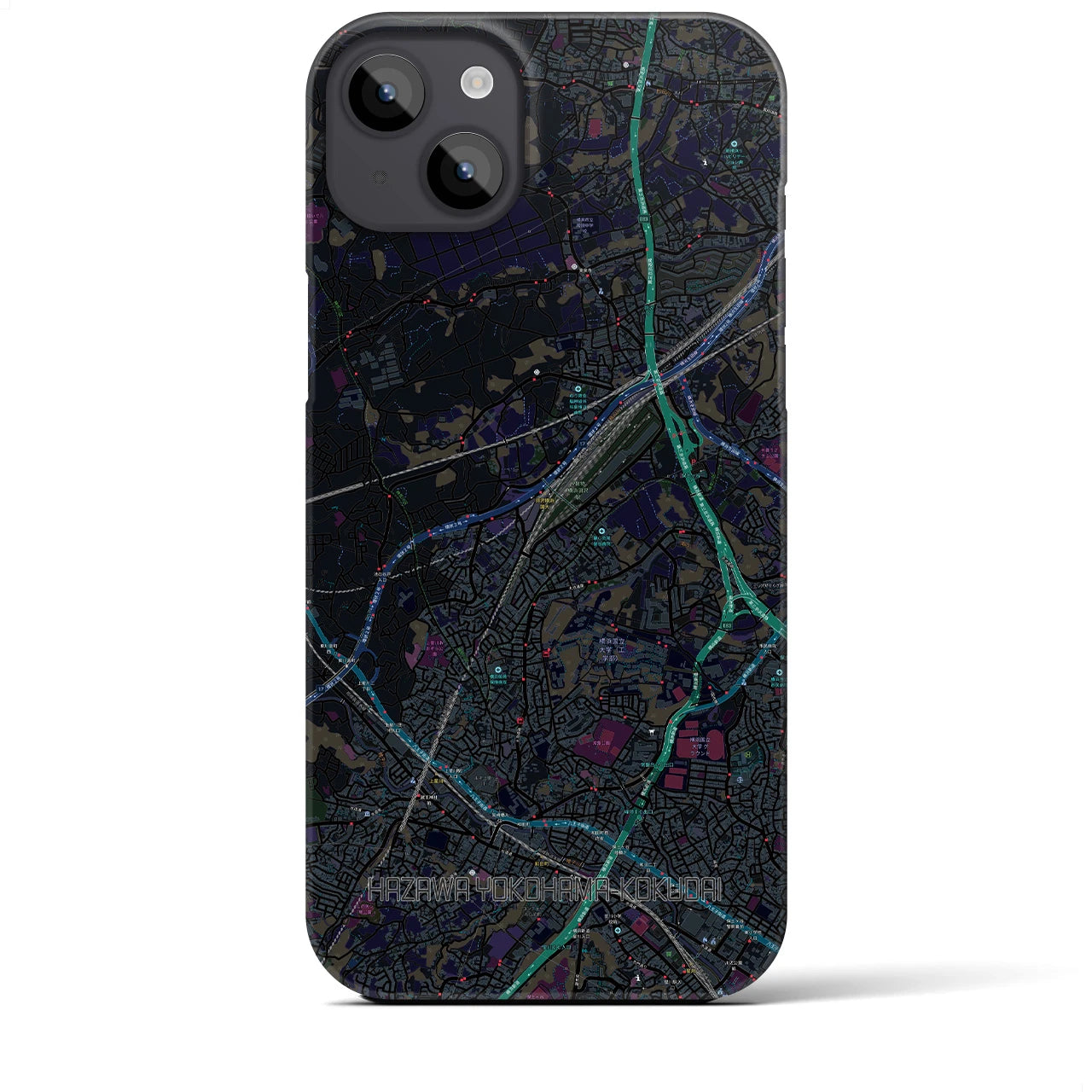 【羽沢横浜国大(神奈川県)】地図柄iPhoneケース(バックカバータイプ)