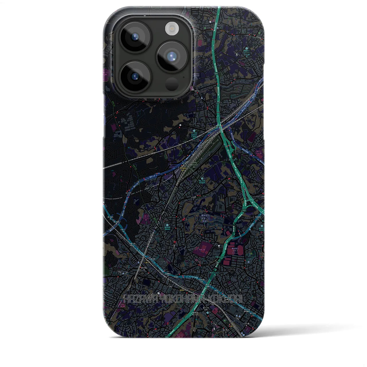 【羽沢横浜国大(神奈川県)】地図柄iPhoneケース(バックカバータイプ)