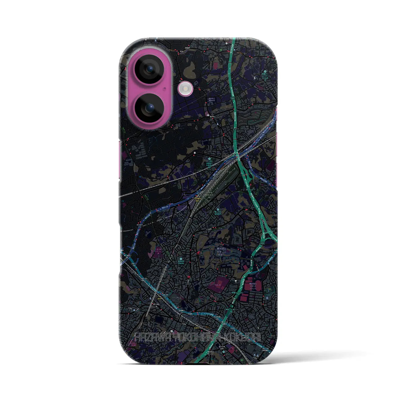 【羽沢横浜国大(神奈川県)】地図柄iPhoneケース(バックカバータイプ)