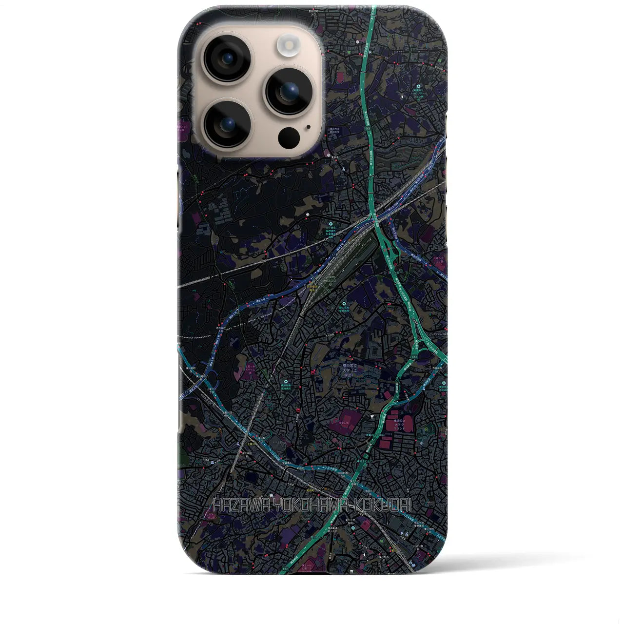 【羽沢横浜国大(神奈川県)】地図柄iPhoneケース(バックカバータイプ)