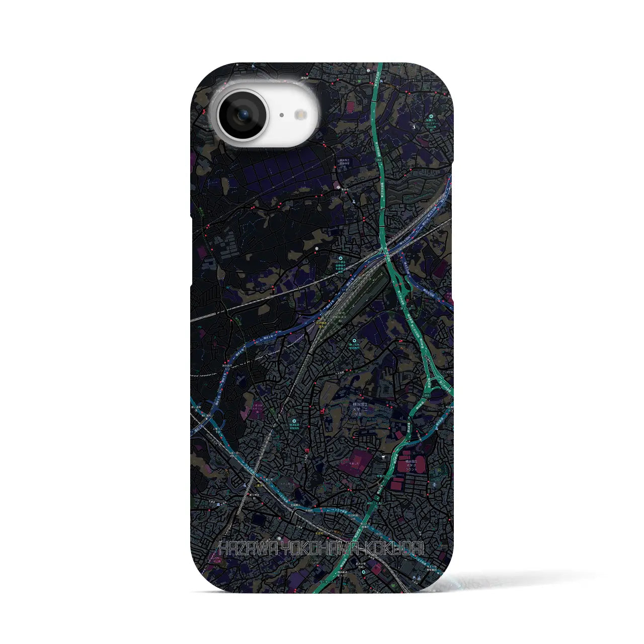 【羽沢横浜国大(神奈川県)】地図柄iPhoneケース(バックカバータイプ)