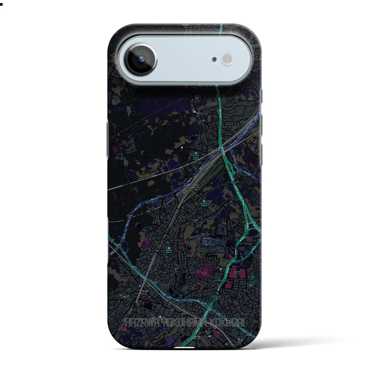 【羽沢横浜国大(神奈川県)】地図柄iPhoneケース(バックカバータイプ)