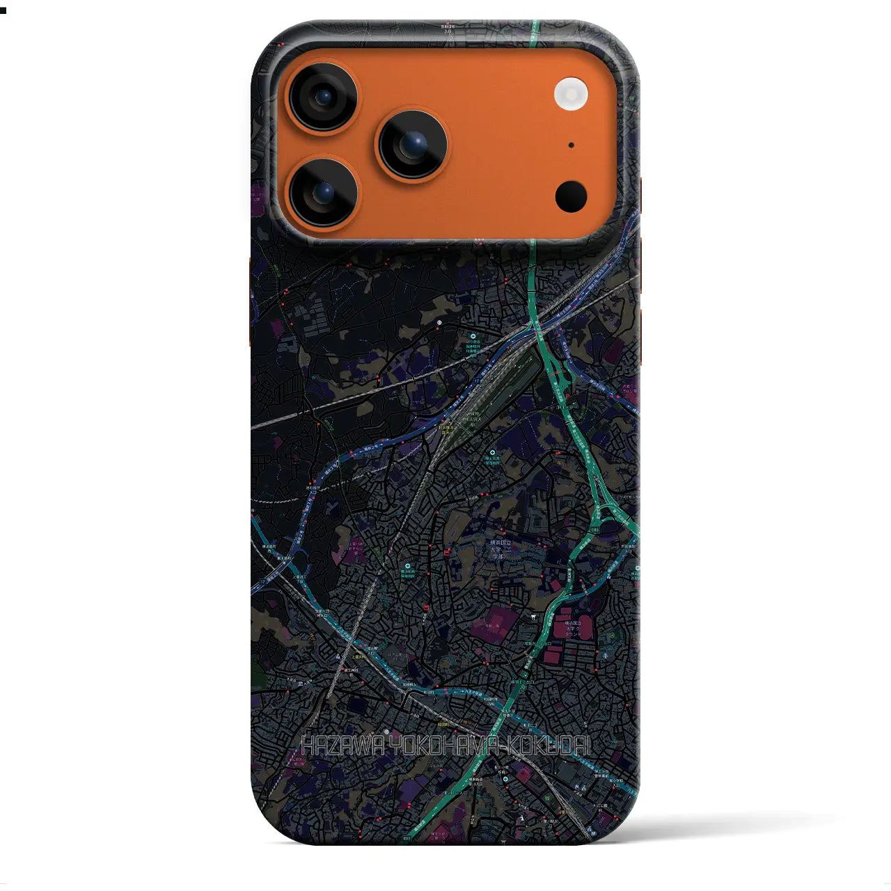 【羽沢横浜国大(神奈川県)】地図柄iPhoneケース(バックカバータイプ)