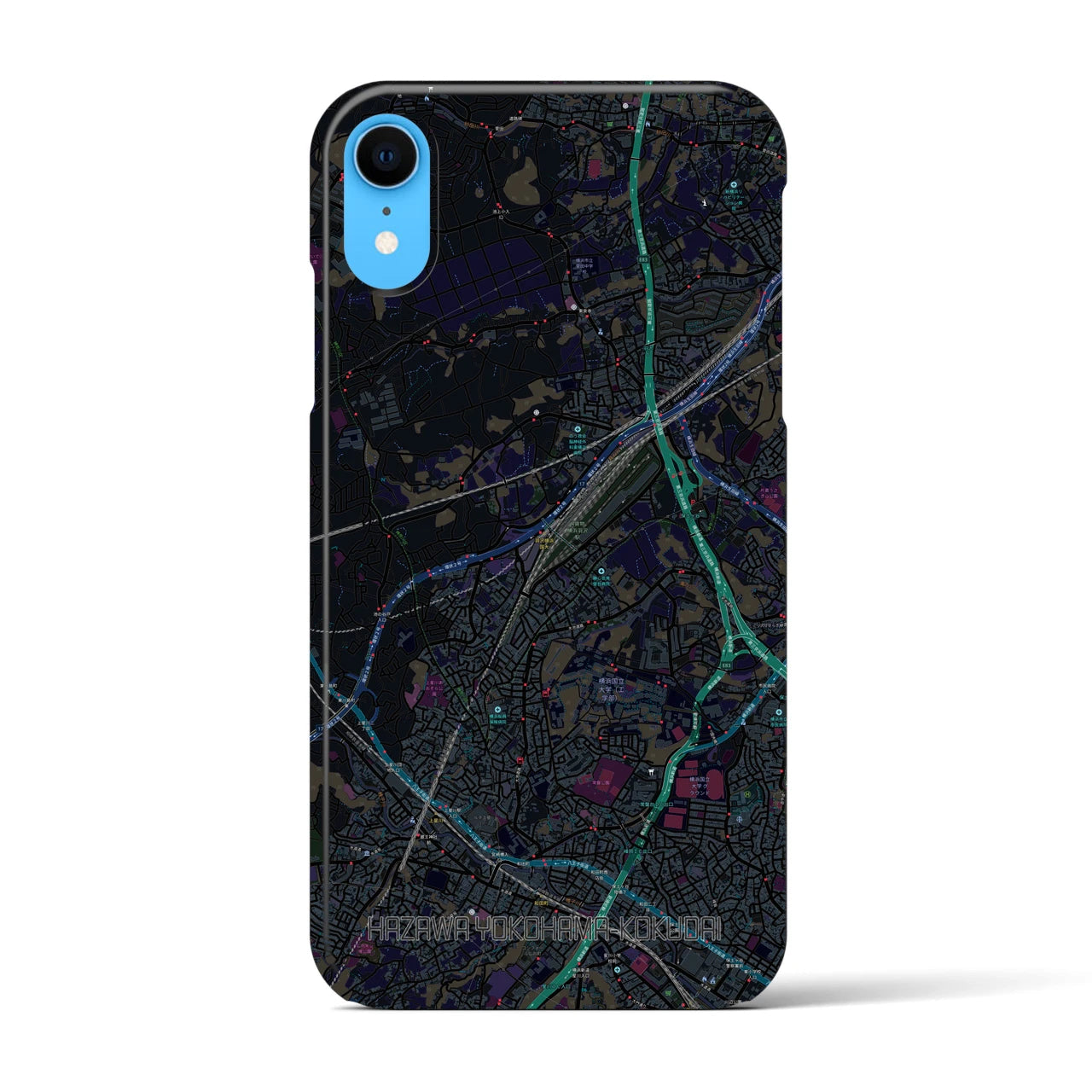【羽沢横浜国大(神奈川県)】地図柄iPhoneケース(バックカバータイプ)