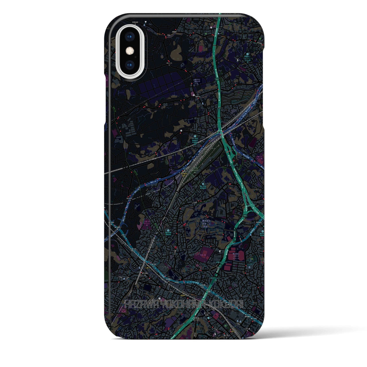 【羽沢横浜国大(神奈川県)】地図柄iPhoneケース(バックカバータイプ)