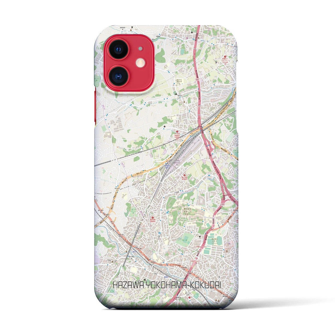 【羽沢横浜国大(神奈川県)】地図柄iPhoneケース(バックカバータイプ)