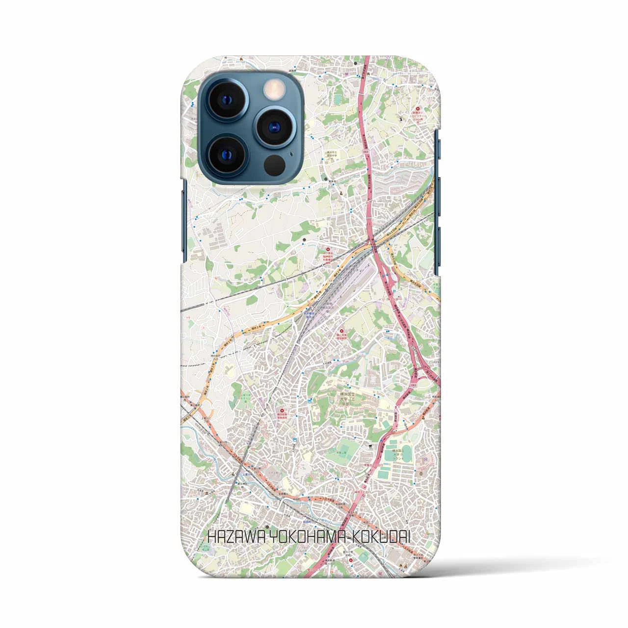 【羽沢横浜国大(神奈川県)】地図柄iPhoneケース(バックカバータイプ)