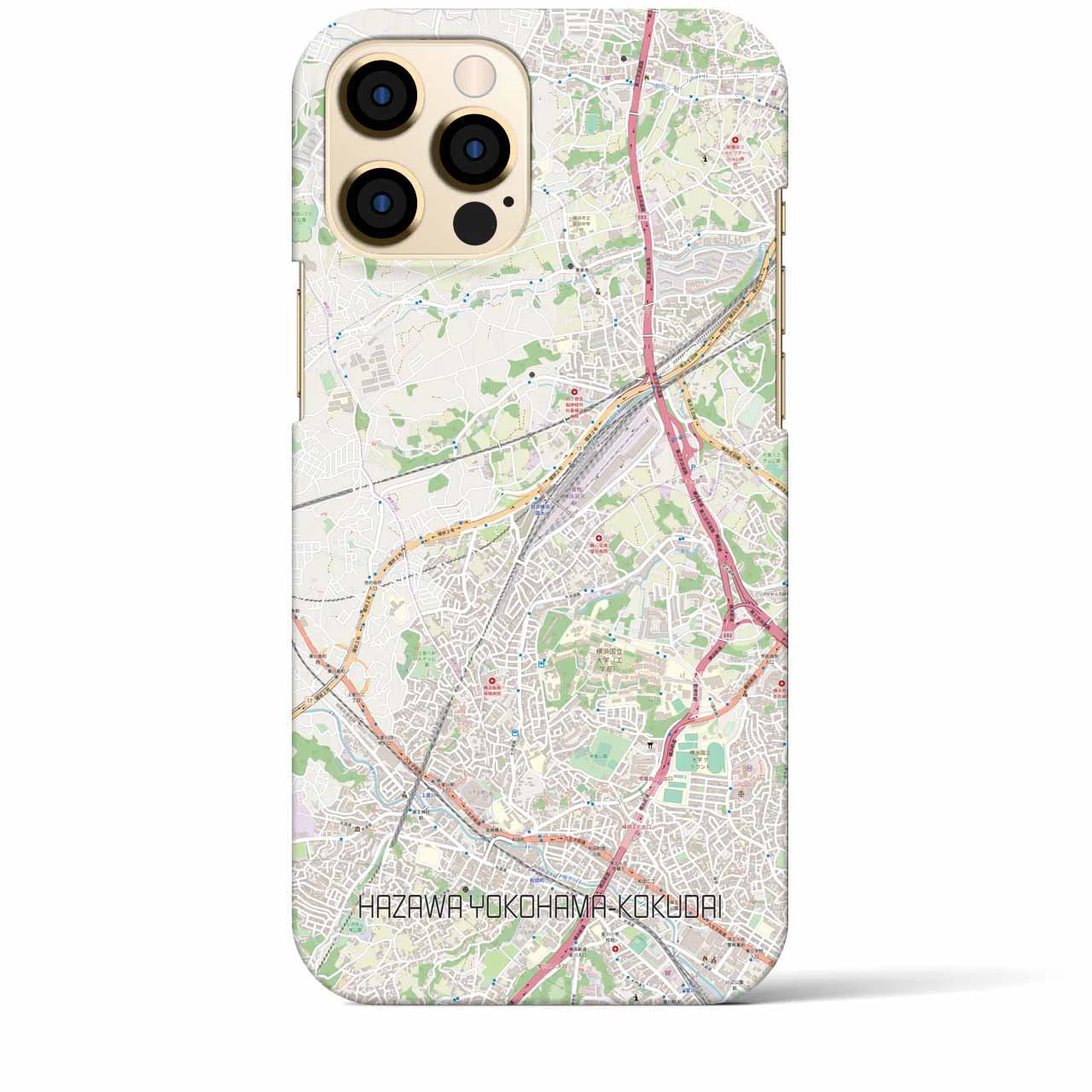 【羽沢横浜国大(神奈川県)】地図柄iPhoneケース(バックカバータイプ)