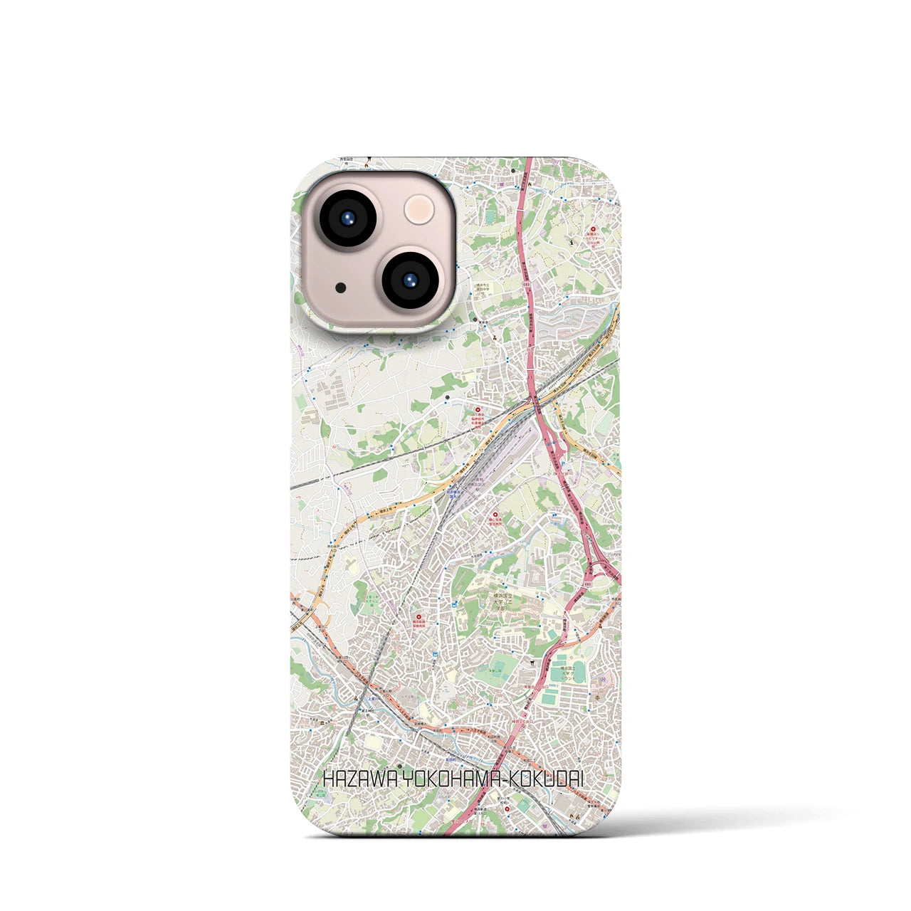 【羽沢横浜国大(神奈川県)】地図柄iPhoneケース(バックカバータイプ)