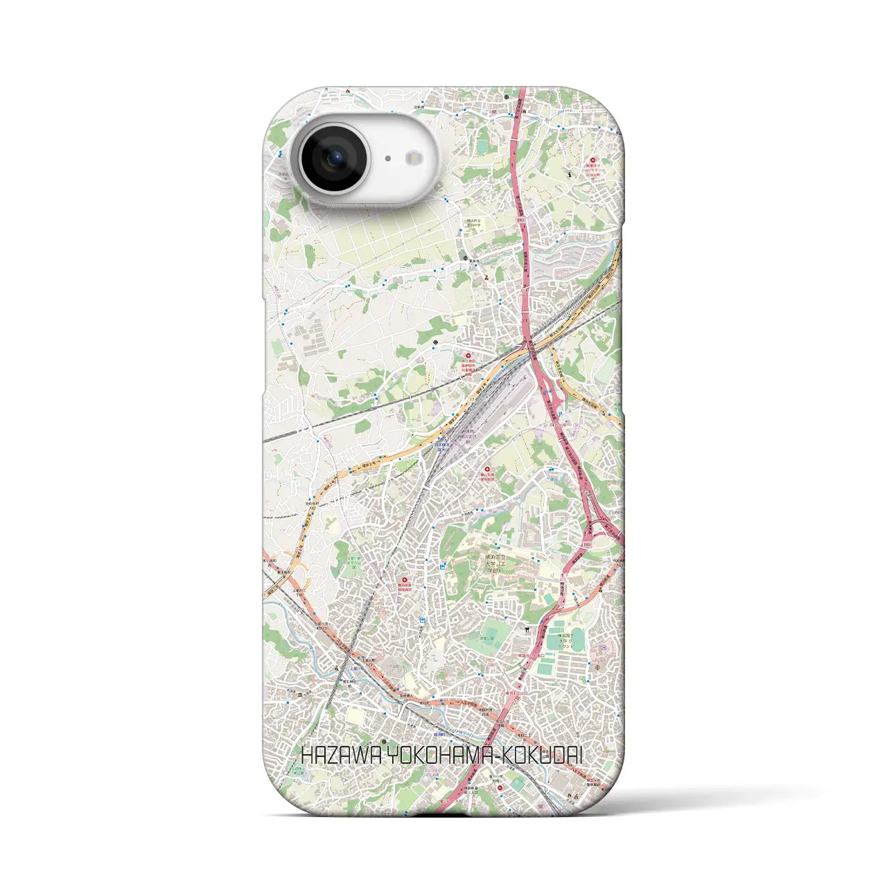 【羽沢横浜国大(神奈川県)】地図柄iPhoneケース(バックカバータイプ)