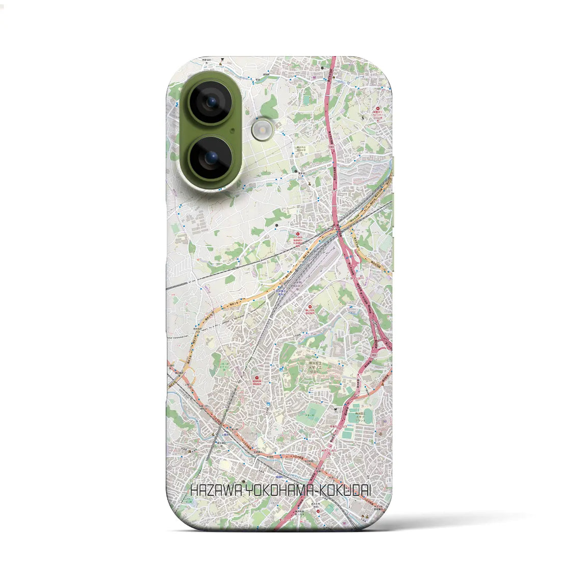【羽沢横浜国大(神奈川県)】地図柄iPhoneケース(バックカバータイプ)ナチュラル・iPhone 17 Pro Max 用