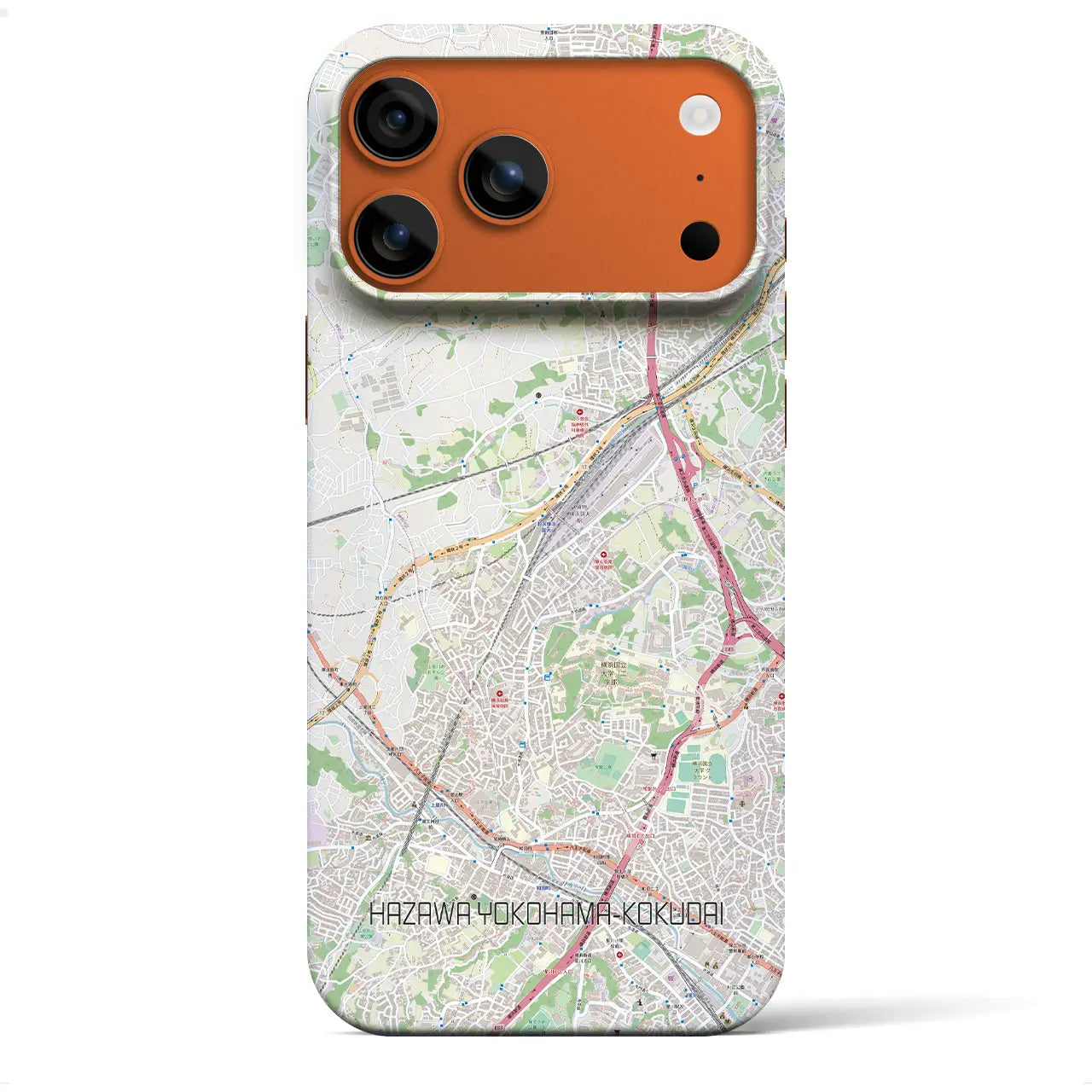 【羽沢横浜国大(神奈川県)】地図柄iPhoneケース(バックカバータイプ)