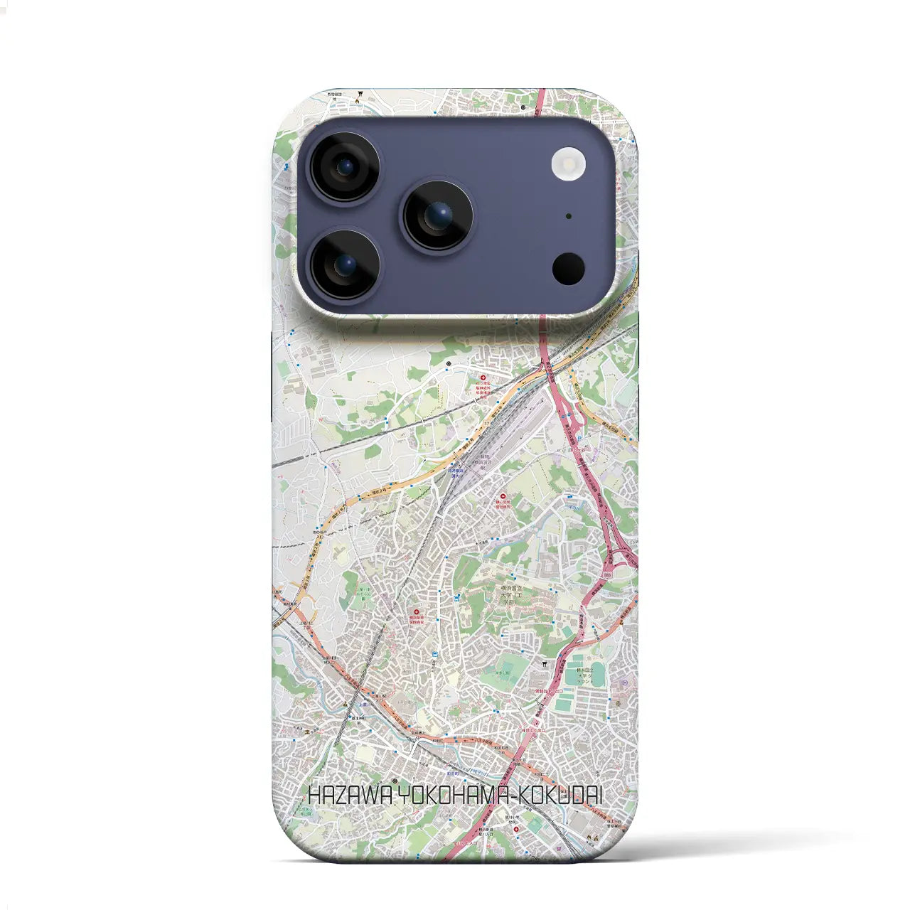 【羽沢横浜国大(神奈川県)】地図柄iPhoneケース(バックカバータイプ)