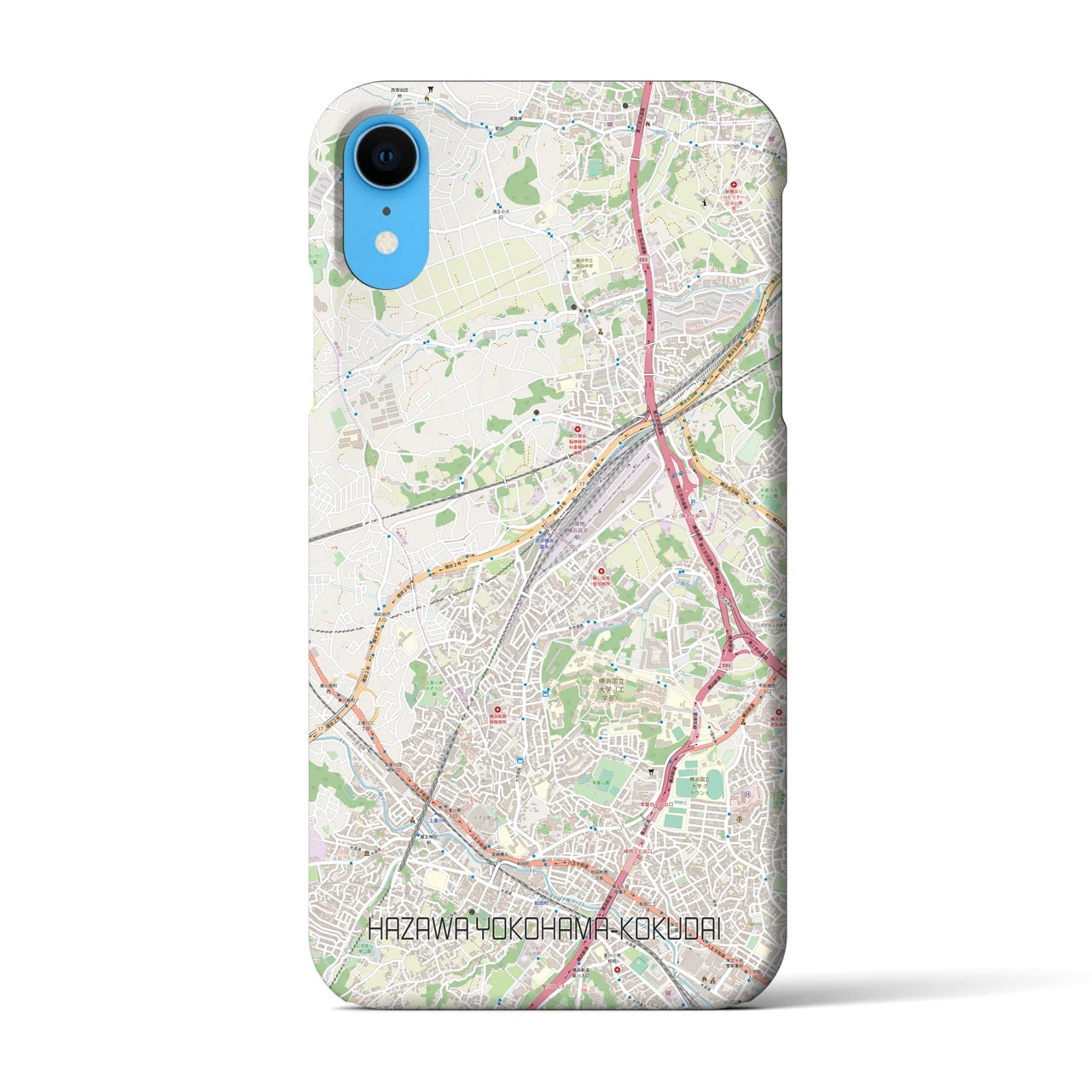 【羽沢横浜国大(神奈川県)】地図柄iPhoneケース(バックカバータイプ)