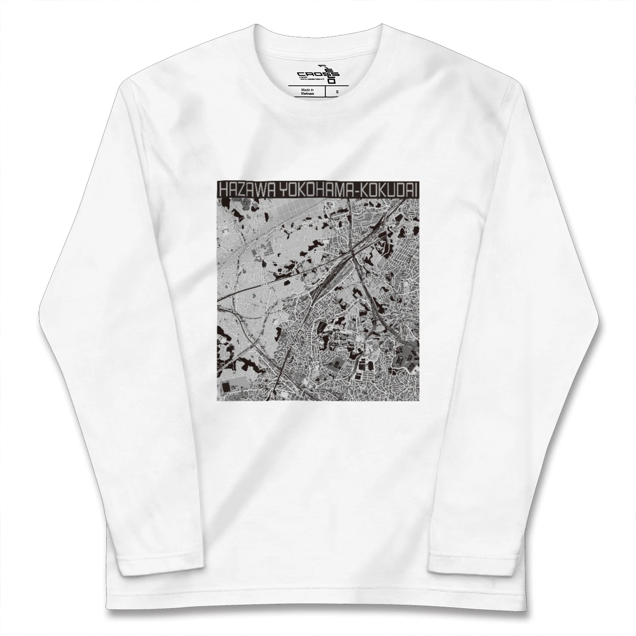 【羽沢横浜国大(神奈川県)】地図柄ロングスリーブTシャツ